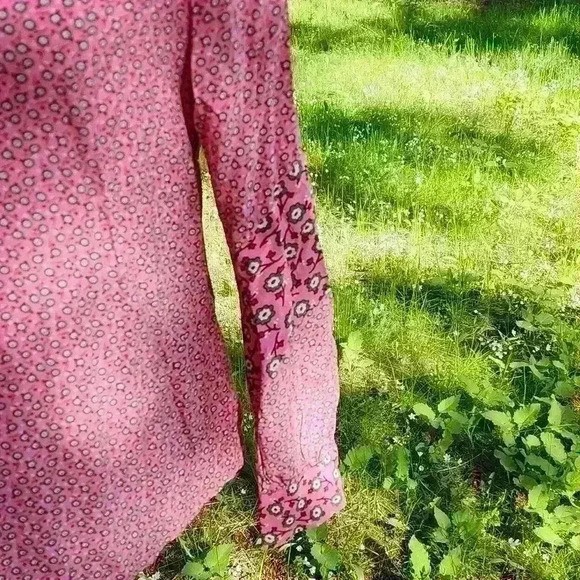 Boden Womens Eva Ditsy Floral Print Boho Blouse Size 8 Pink EUC - Picture 3 of 6